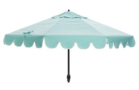 Phoebe Scallop Edge Patio Umbrella Glacierwhite Umbrellas And Stands