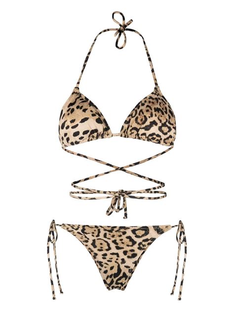 Reina Olga Set Bikini Con Scollo All Americana Farfetch