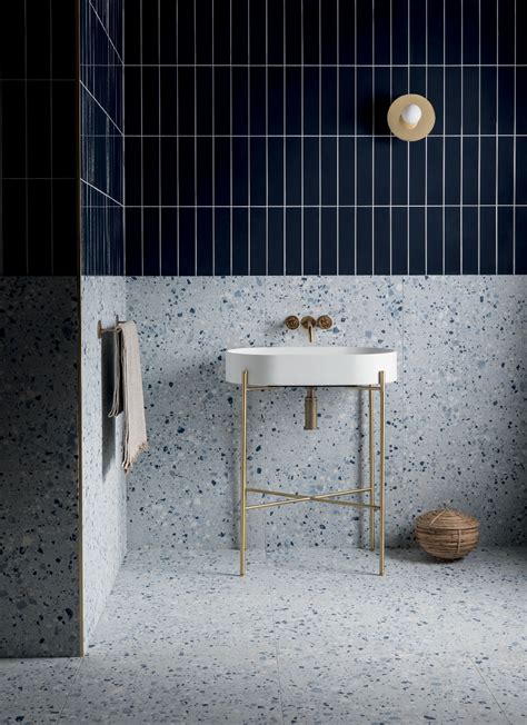 Terrazzo Nouveau Cobalt Matt Porcelain Tile Mandarin Stone Tile