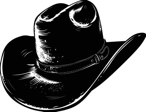 Ai Generated Silhouette Cowboy Hat Black Color Only 39218789 Vector Art