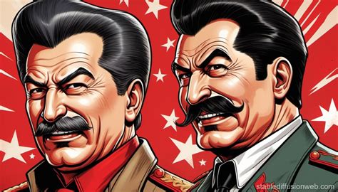 Two Depictions Of Stalin Stable Diffusion Online