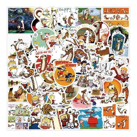 Stickers De Calvin Y Hobbes Etiquetas Autoadhesivas Cuotas Sin