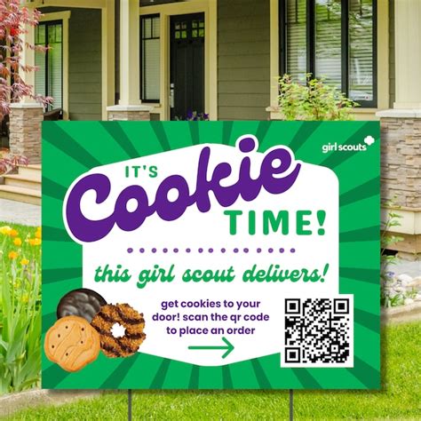 Girl Scout Lawn Sign Cookie Etsy