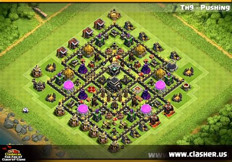 Clash Of Clans Town Hall 9 Trophy Layout