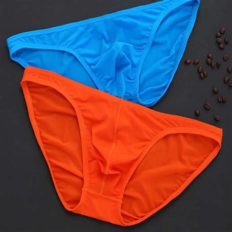 Men S Briefs Soft Breathable Silk Sexy Underwear Men S Hot Hips Up