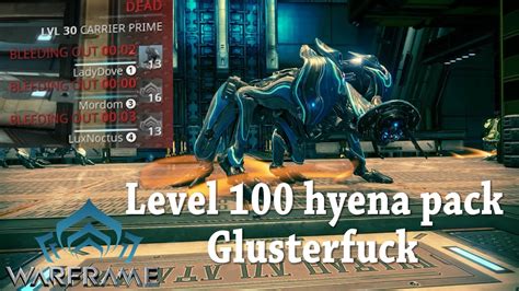 Warframe Level 100 Hyena Pack Glusterfuck Sortie Youtube