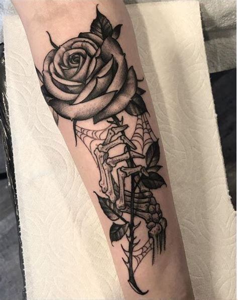 Shawn Monaco Skeleton Hand And Rose By Quade Dahlstrom Tattoonow