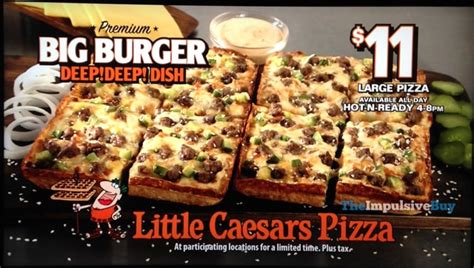 FAST FOOD NEWS: Little Caesars Premium Big Burger Deep! Deep! Dish ...