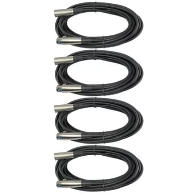 4 Pack 25 Foot Male To Female 3 Pin Xlr Mic Microphone Cable Reverb