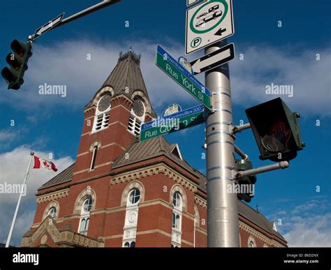 Fredericton City Hall A 19th Century Building With Canadian Flag And