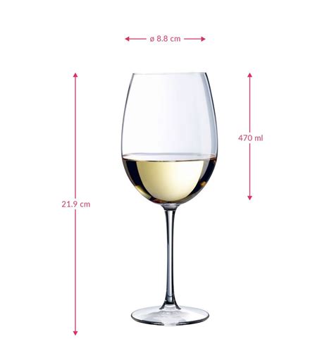 Chef Sommelier White Wine Glasses Cabernet Tulip 470 Ml 6 Pieces