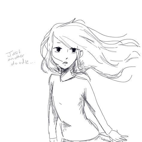 Windy Hair Drawing