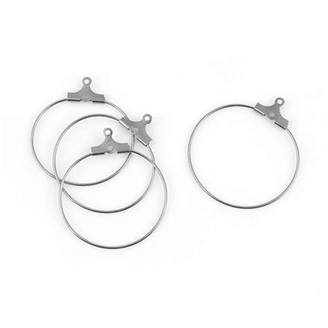 Lot De Supports Boucles D Oreilles Cr Oles Acier Inoxydable