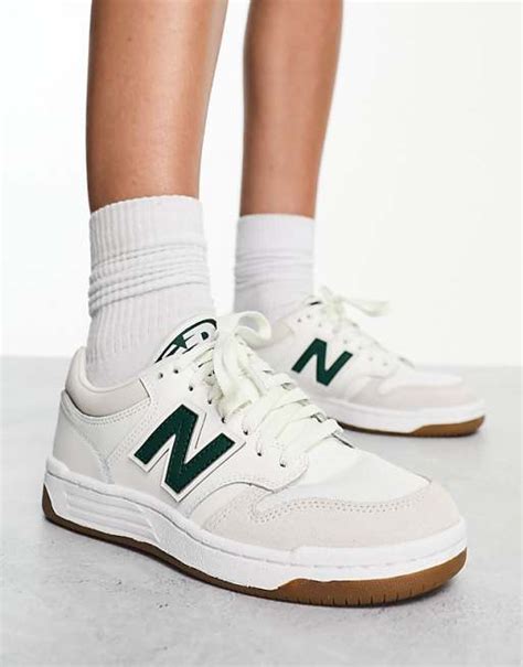 New Balance 480 Trainers In Off White And Green Asos