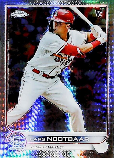 2022 Topps Chrome Prism Refractor 19 Rookie Lars Nootbaar St Louis