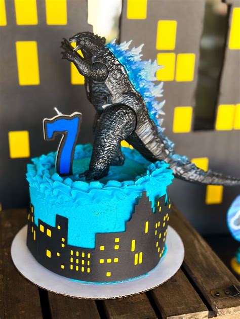 Godzilla Birthday Cake DIY In 2024 Godzilla Birthday Birthday Cake