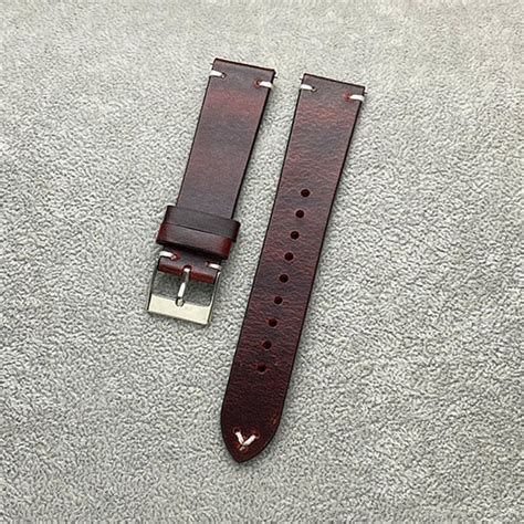 Quick Release Vintage Leather Watch Strap 20 MM L03002004