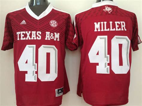 Ncaa Texas Aandm Aggies 40 Von Miller Red College Football Jersey