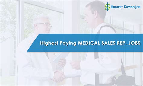 Highest Paying Pharmaceutical And Medical Sales Representative Job