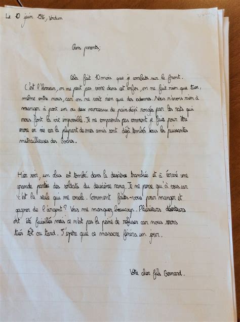 Exemple De Lettre D Un Soldat Sa Famille Lettres De Partage