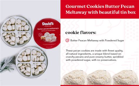 Amazon David S Cookies Gourmet Butter Pecan Meltaway With Crunchy