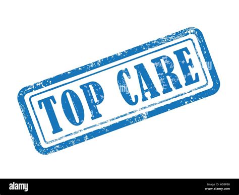 stamp top care  blue  white background stock vector image art