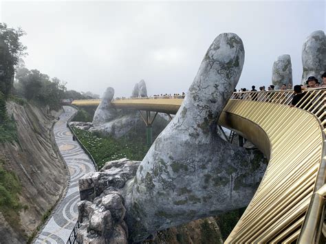 Itap Of The Vietnam Golden Bridge Giant Hand Bridge At Ba Na Hills R Itookapicture