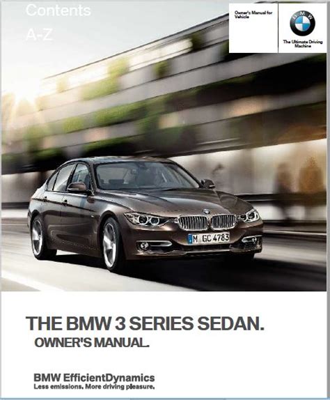 2013 Bmw 3 Series Owners Manual Manuals Books