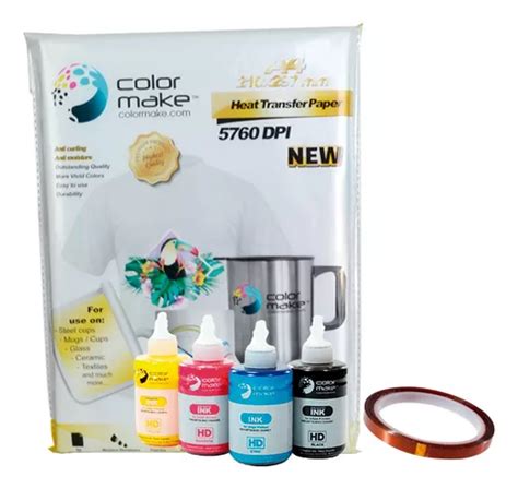 Kit Tintas Sublimaci N Ml Papel Cinta Colormake