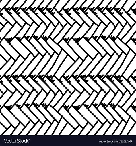 Woven Sketch Seamless Pattern Braided Mat Vector Image