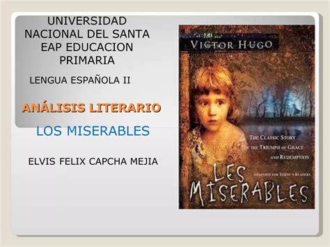 Análisis Literario Los Miserables Ppt