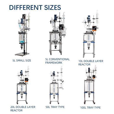 L L L L L Laboratory Chemical Double Walled Glass Reactor