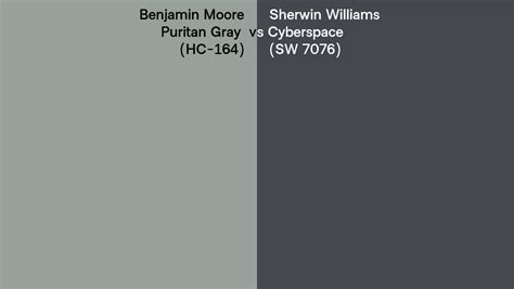 Benjamin Moore Puritan Gray Hc Vs Sherwin Williams Cyberspace Sw