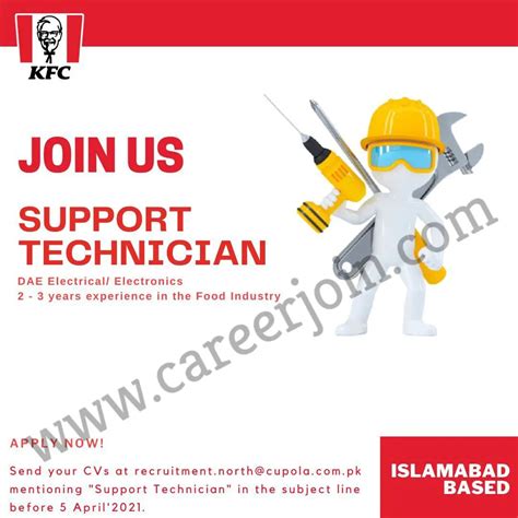 KFC Pakistan Jobs Support Technician