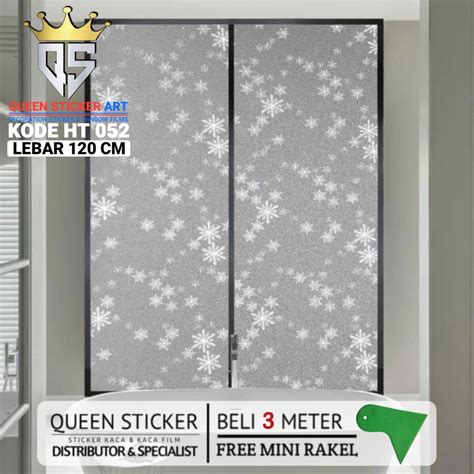 Jual Stiker Kaca Sticker Kaca Jendela Rumah Motif Salju Snow Kode Ht