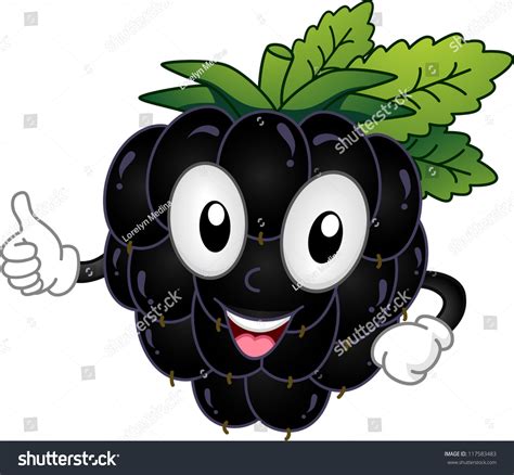 Mascot Illustration Featuring Blackberry Doing Thumbs Stock Vector ...