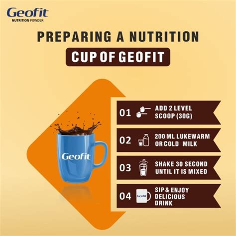 Buy Geofit Chocolate Flavoured Protein Powder Enriched With Nutrients