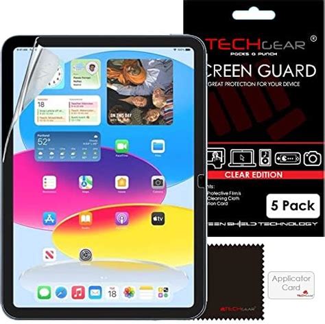 TECHGEAR 5 Pack Protection Ecran pour iPad 10 10 9 Pouces 10ème