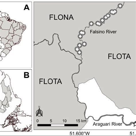 Location Of The Study Region Between The Amapá National Forest Flona