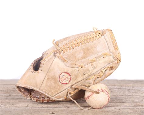 Old Leather Baseball Glove Vintage Baseball Glove Spalding Bob