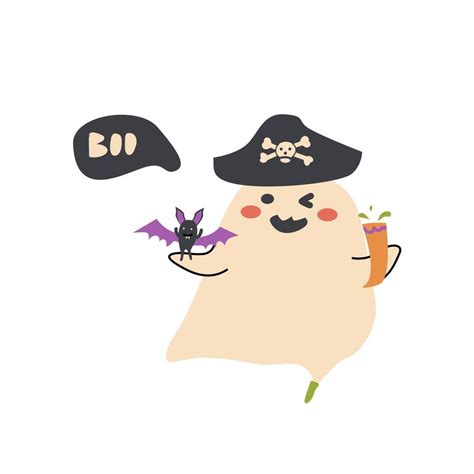 cute halloweens ghost childrens character  funny face