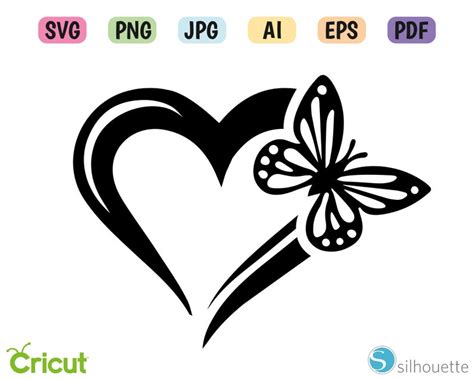 Free Butterfly Heart Svg 47 SVG PNG EPS DXF File