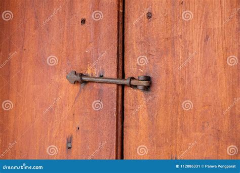 Vintage Of Old Wooden Door And Door Latch Stock Image Image Of Latch