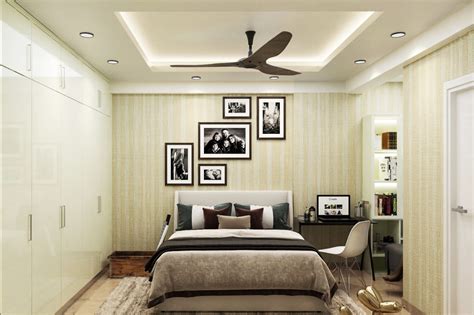 Modern False Ceiling With Geometric Accent Wall Livspace Atelier Yuwa