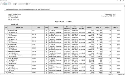 Przyk Ady Ekran W Finanse I Ksi Gowo Wapro Fakir Wapro Erp