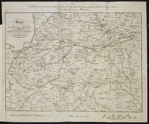 Route of the retreat of Napoleon's army - Stock Image - C019/6854 - Science Photo Library