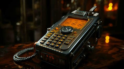 Retro old vintage mobile cell phone push-button from the 90s 2000s