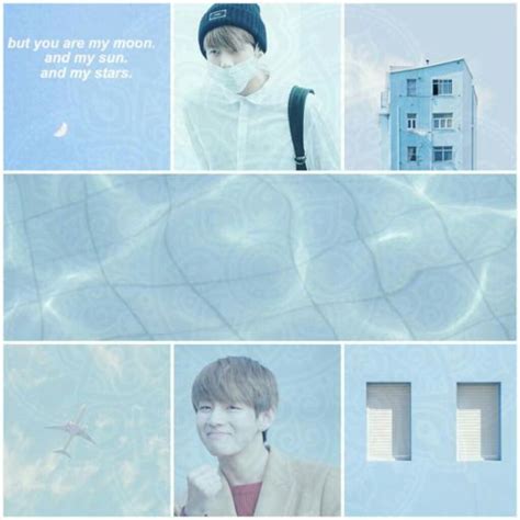 Random Aesthetic Challenge Pastel Blue VKook BTS ARMY S Moodboards