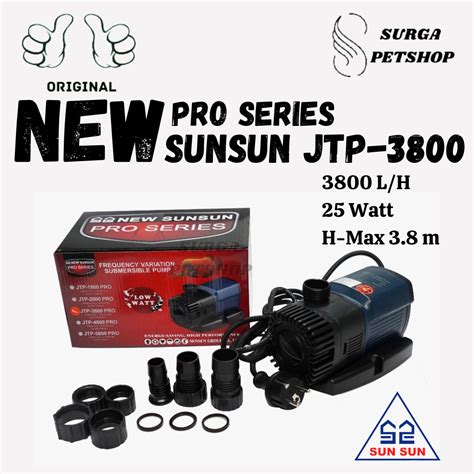 New Sunsun Jtp Pro Series Pompa Air Celup Akuarum Kolam Ikan