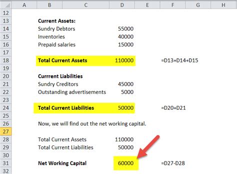 Working Capital Formula - fasrsl